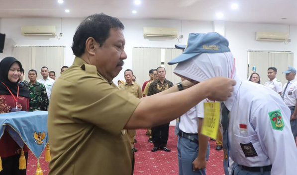 Wali Kota Pangkalpinang Prof. Saparudin, menjadi Inspektur Upacara Pembukaan Seleksi Paskibraka tahun 2026