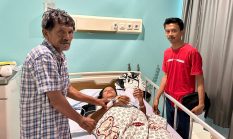 Kepedulian Rudi Center, Tim Jenguk Pasien Sedang Jalani Perawatan di RSUD Depati Bahrin