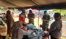 Korem 045/Garuda Jaya Salurkan Bansos untuk Korban Kebakaran di Desa Serdang Bangka Selatan